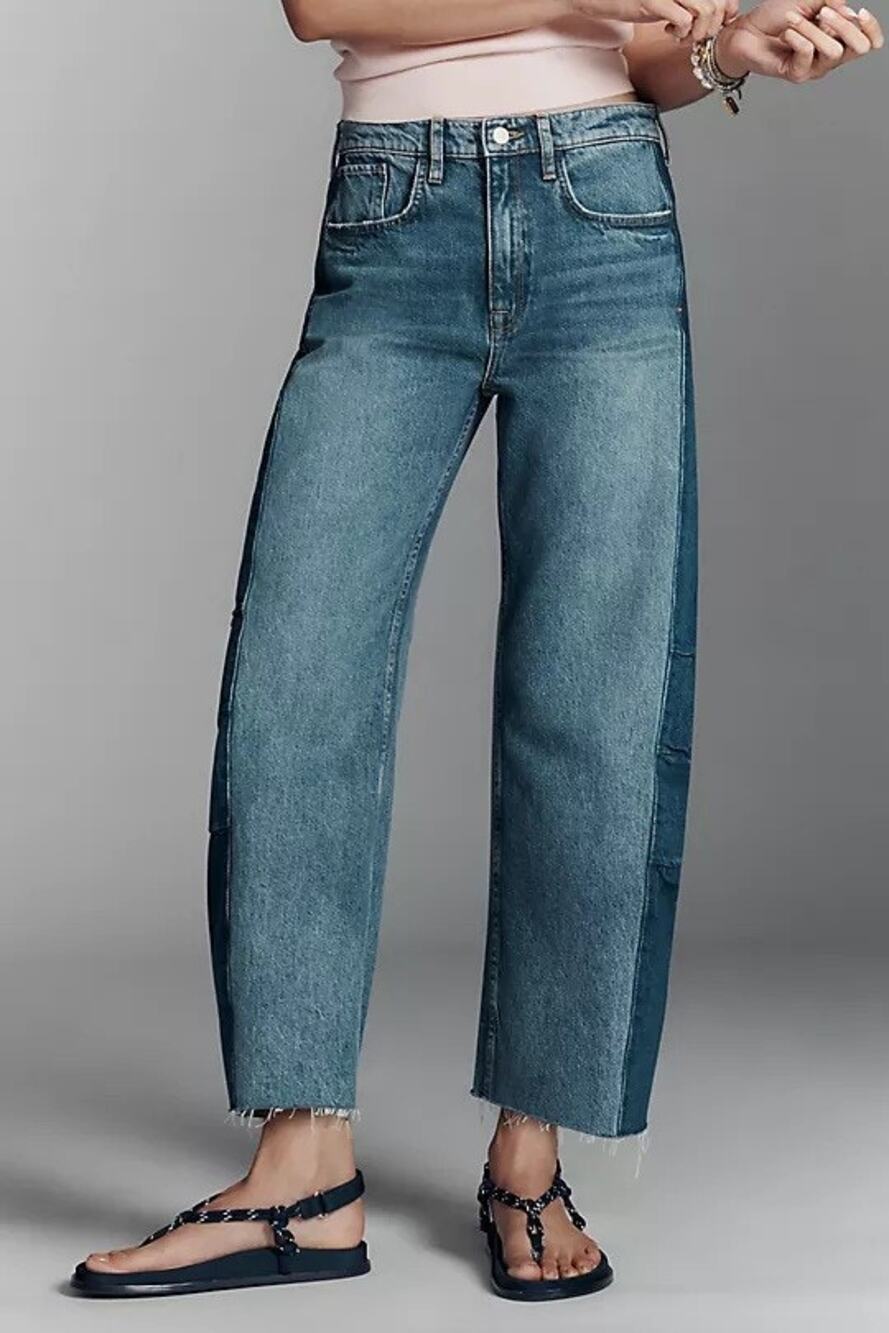Triarchy Anthro Birkin Mid-Rise Straight-Leg Jeans Size 26 Blue Y2K Retro Casual